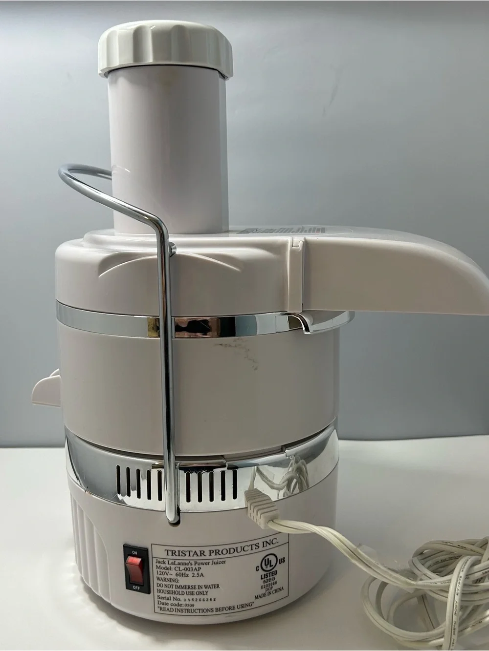 Jack LaLanne's Power Juicer Model CL-003AP Original Classic Juice Pulp Extractor